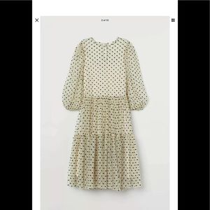 H&M mesh polka dot dress with slip size L